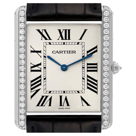 Cartier Tank Louis Cartier Xl Jumbo 18k White Gold 70is .